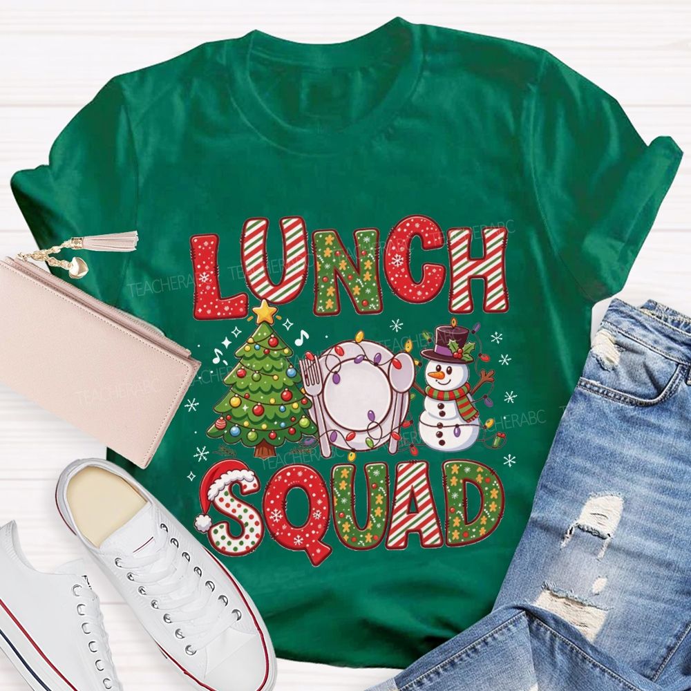 The Lunch Squad Serving Christmas Joy T-shirt