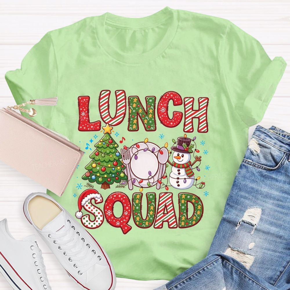 The Lunch Squad Serving Christmas Joy T-shirt