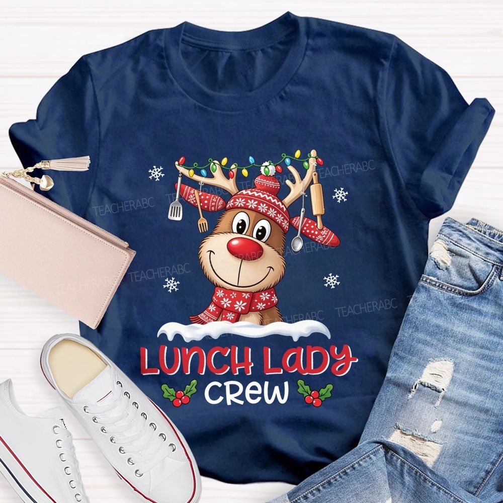 Christmas Lunch Lady Crew Cooking Tools Holiday T-shirt