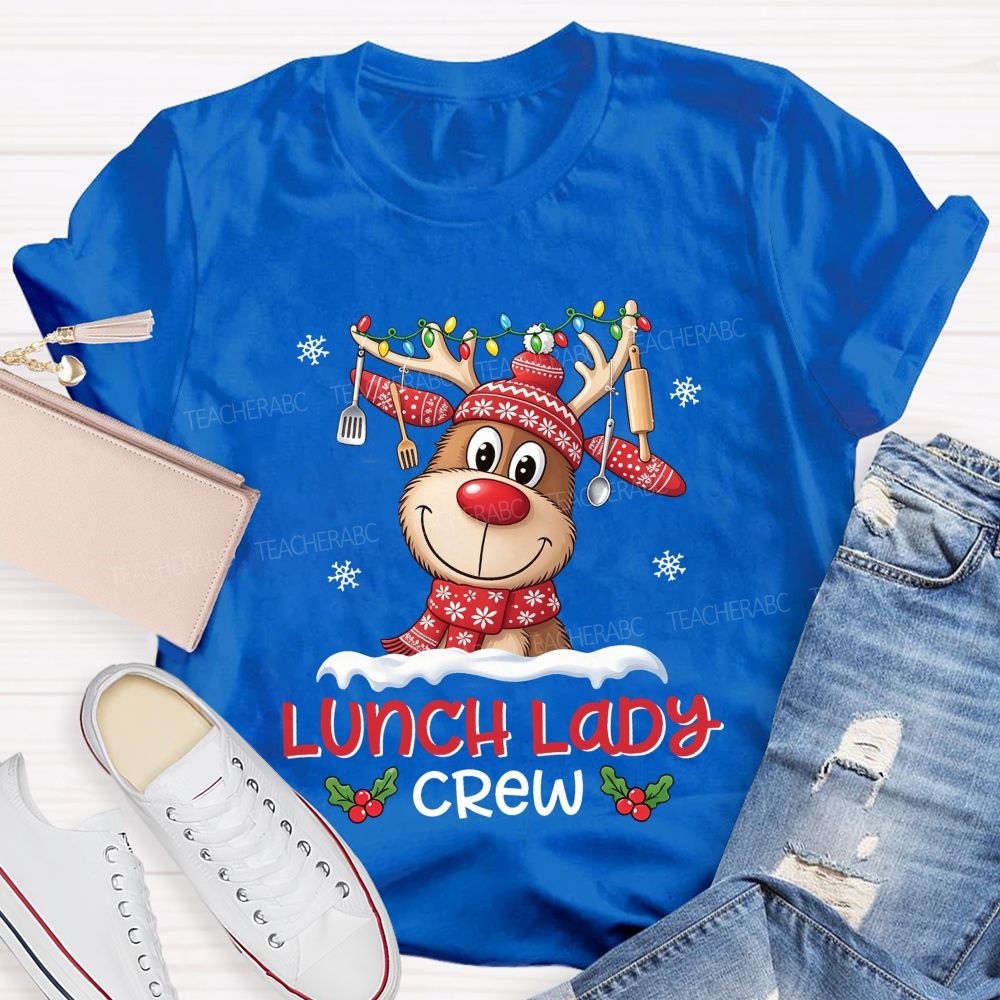 Christmas Lunch Lady Crew Cooking Tools Holiday T-shirt