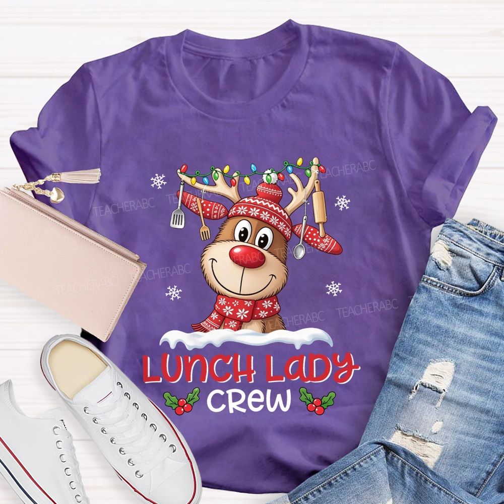 Christmas Lunch Lady Crew Cooking Tools Holiday T-shirt