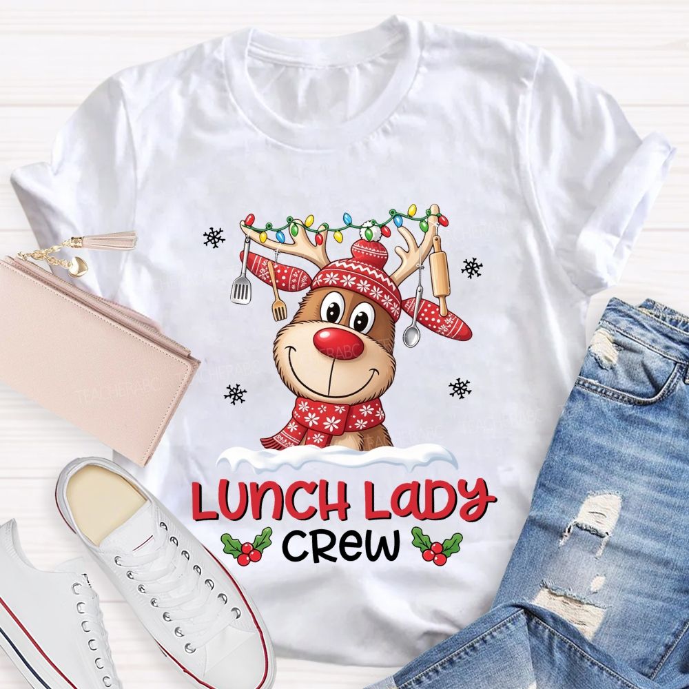 Christmas Lunch Lady Crew Cooking Tools Holiday T-shirt