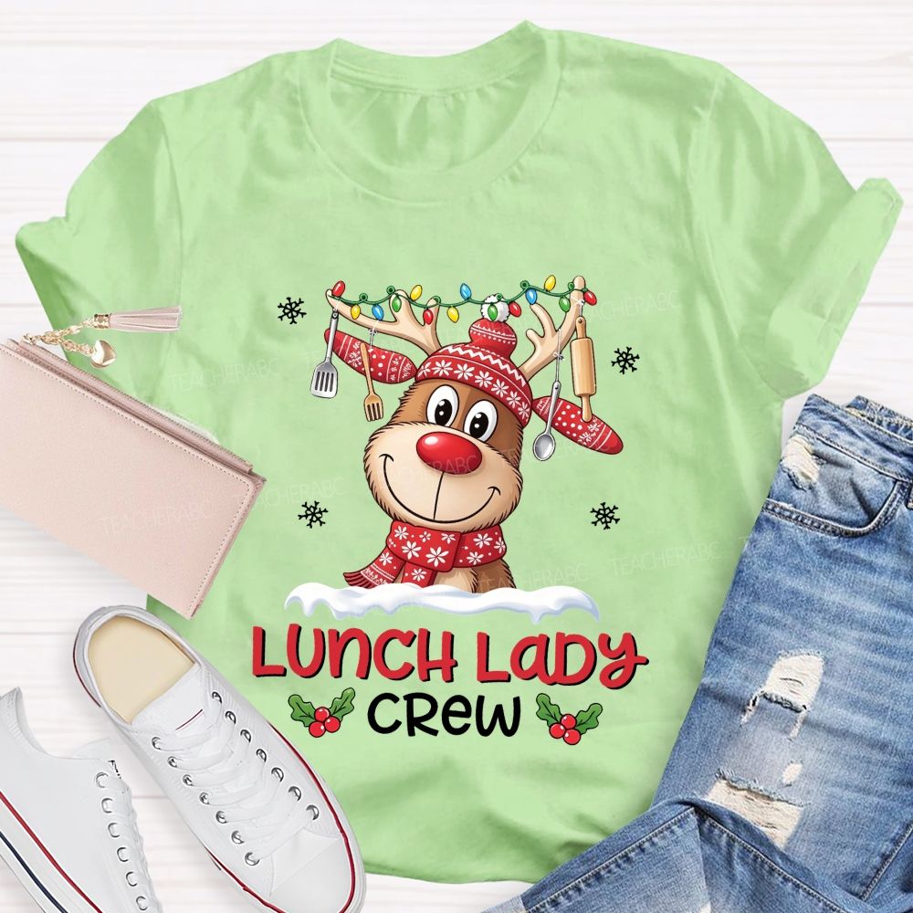 Christmas Lunch Lady Crew Cooking Tools Holiday T-shirt