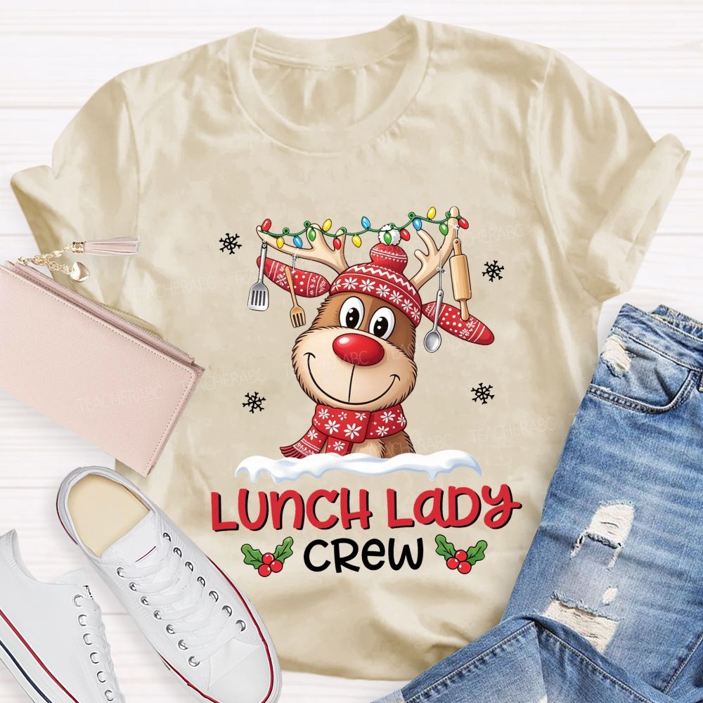 Christmas Lunch Lady Crew Cooking Tools Holiday T-shirt