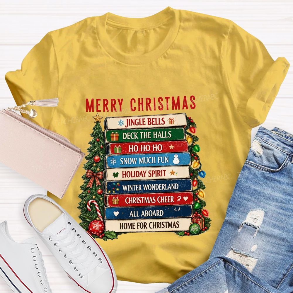 Merry Christmas Jingle Bell  Snow Much Fun Teacher T-shirt