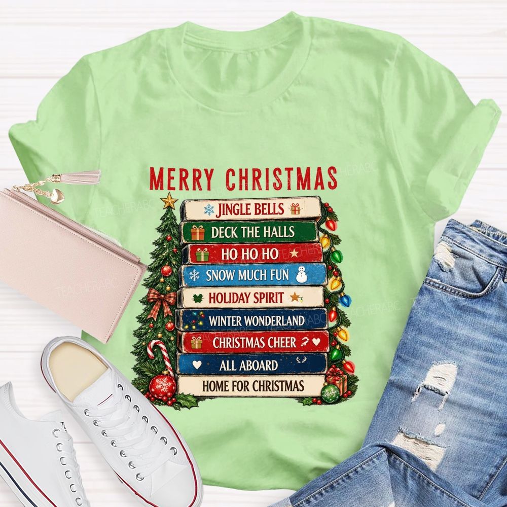 Merry Christmas Jingle Bell  Snow Much Fun Teacher T-shirt