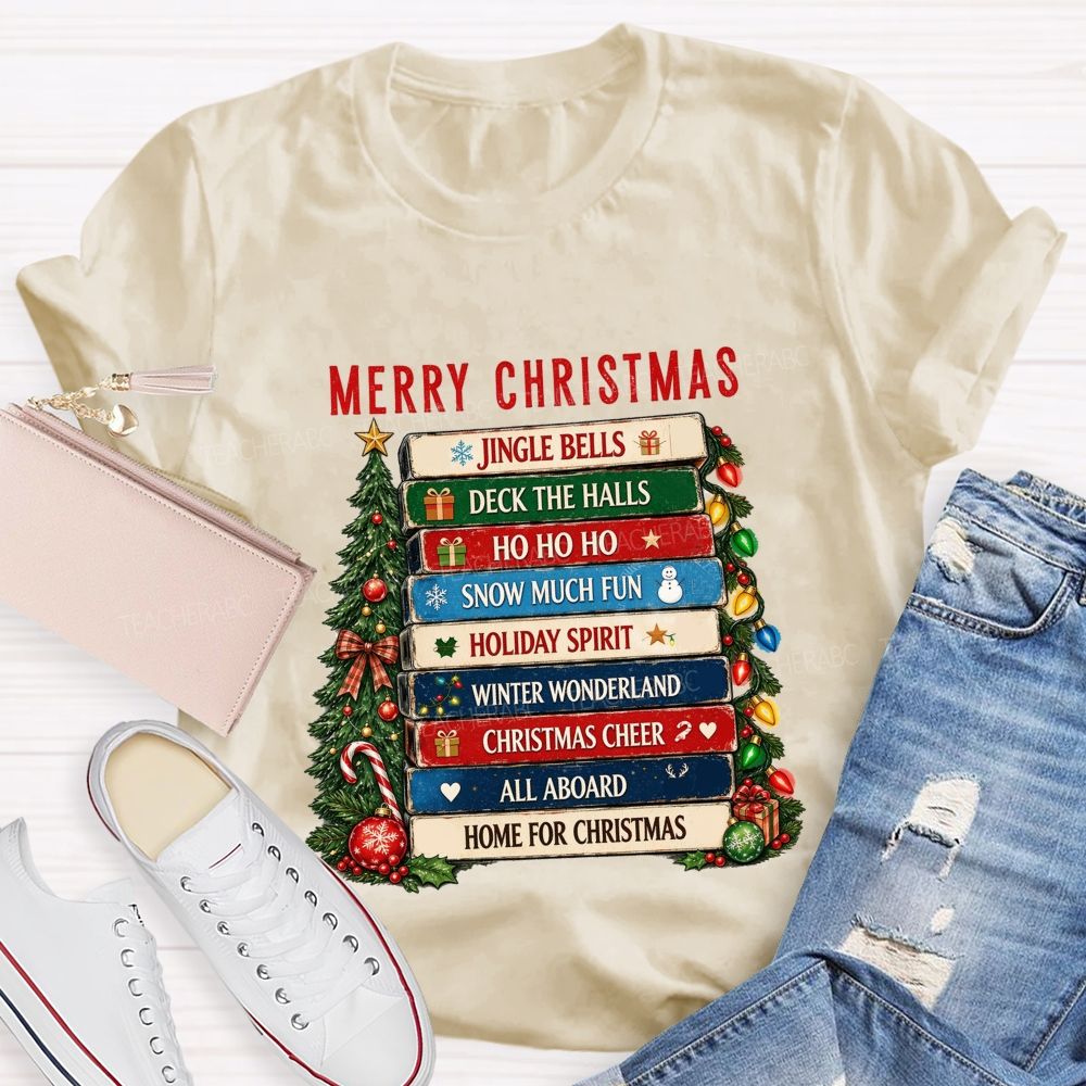 Merry Christmas Jingle Bell  Snow Much Fun Teacher T-shirt
