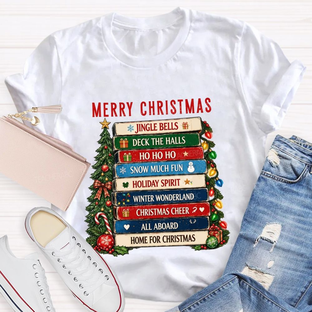 Merry Christmas Jingle Bell  Snow Much Fun Teacher T-shirt