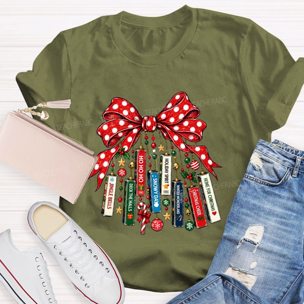 Christmas Tapes Teacher T-shirt