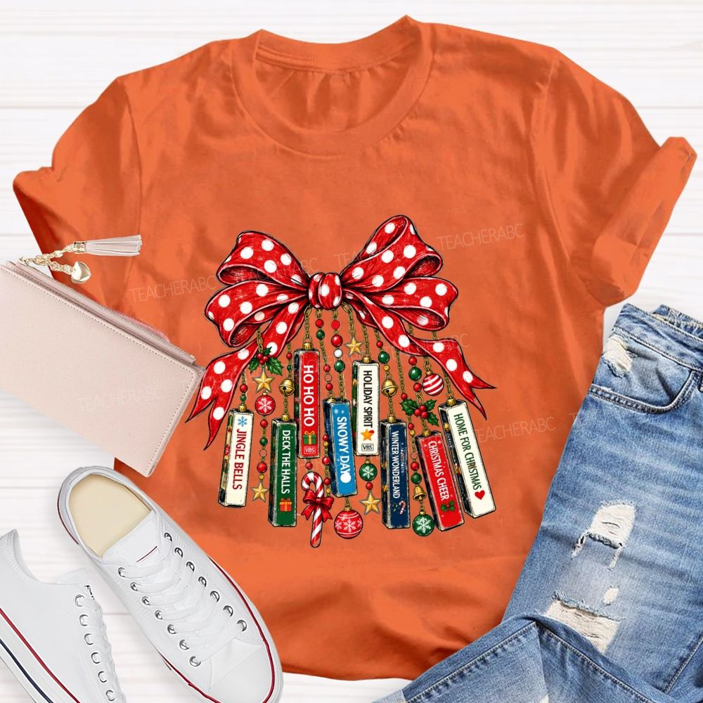 Christmas Tapes Teacher T-shirt