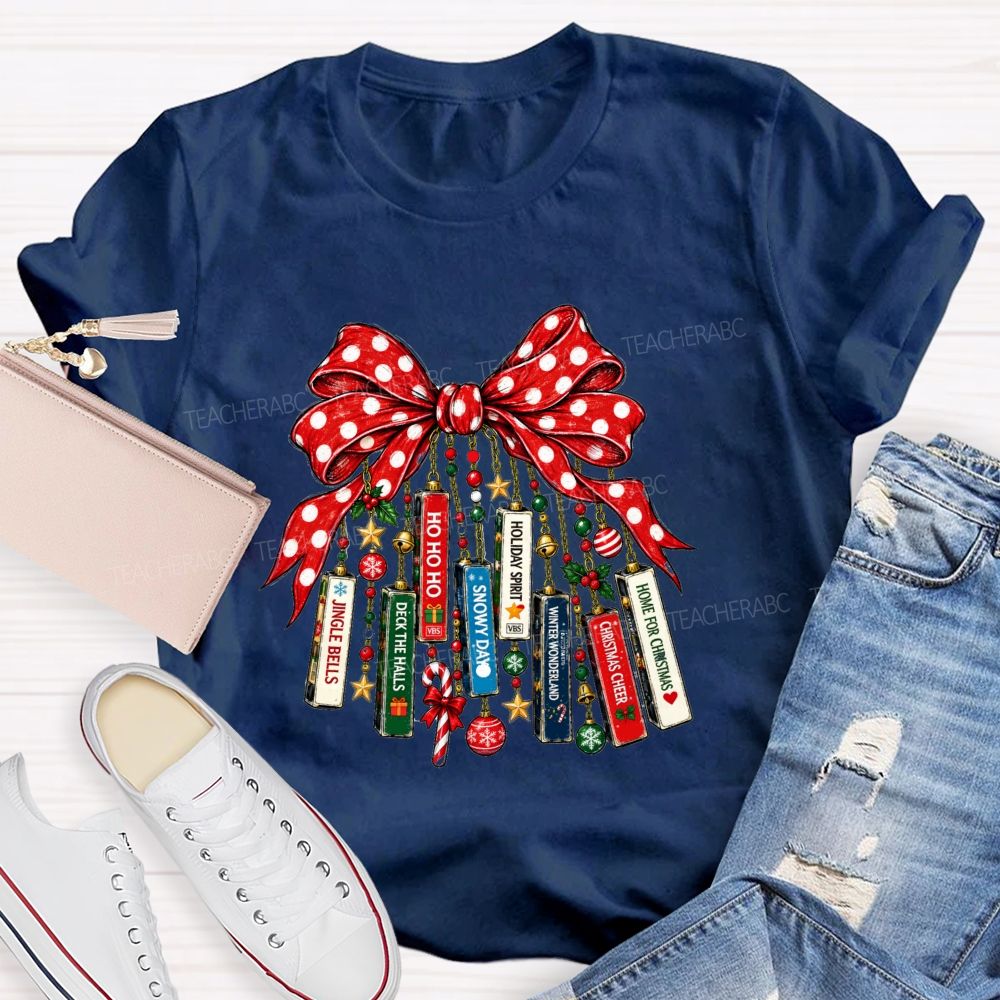 Christmas Tapes Teacher T-shirt