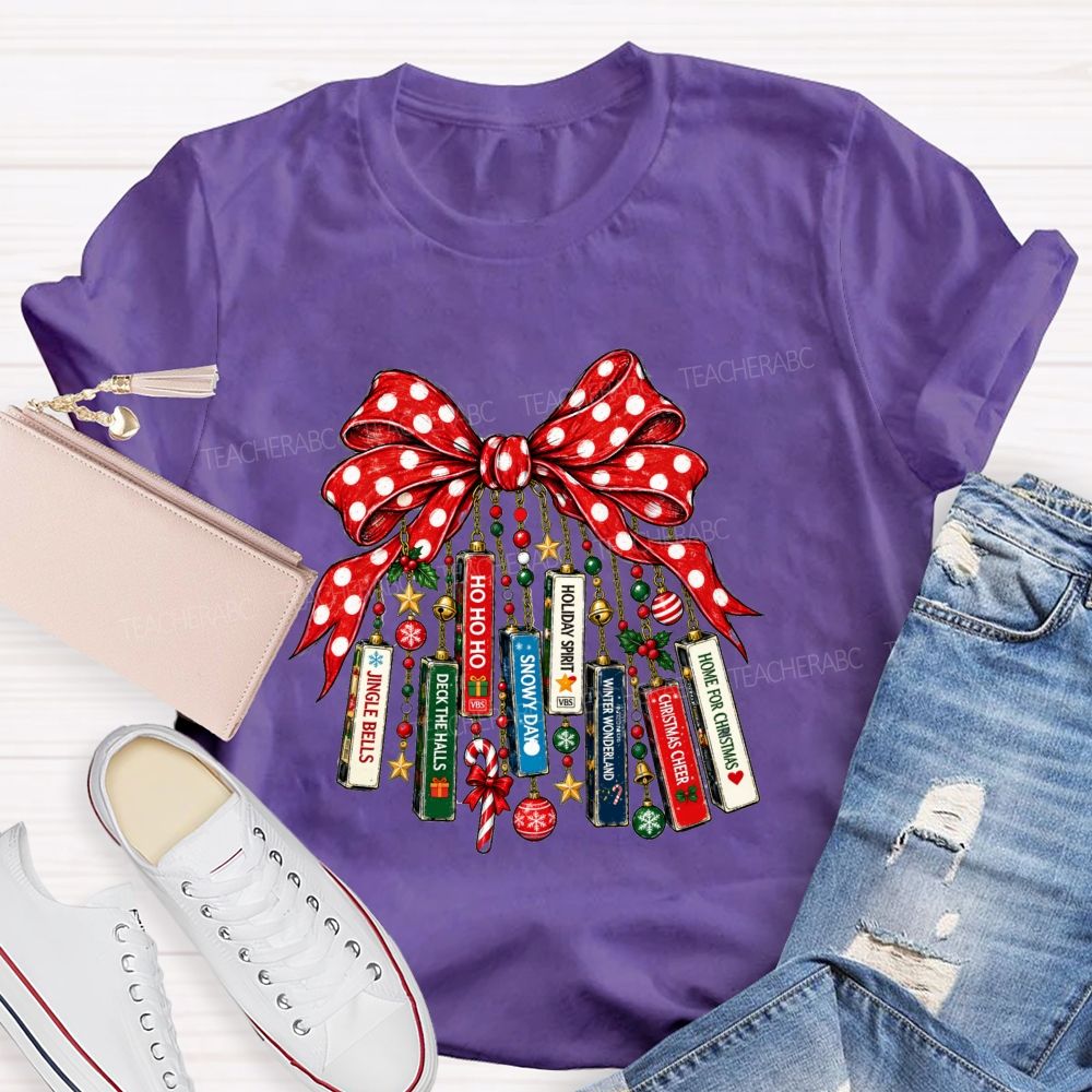 Christmas Tapes Teacher T-shirt