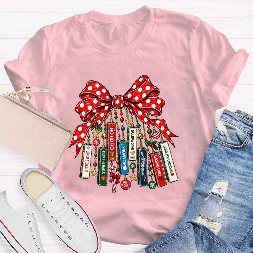 Christmas Tapes Teacher T-shirt