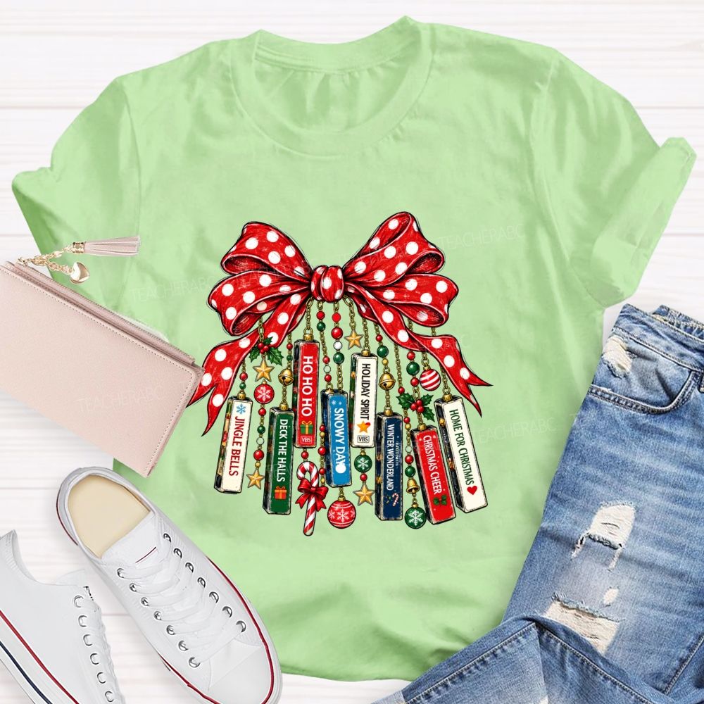 Christmas Tapes Teacher T-shirt