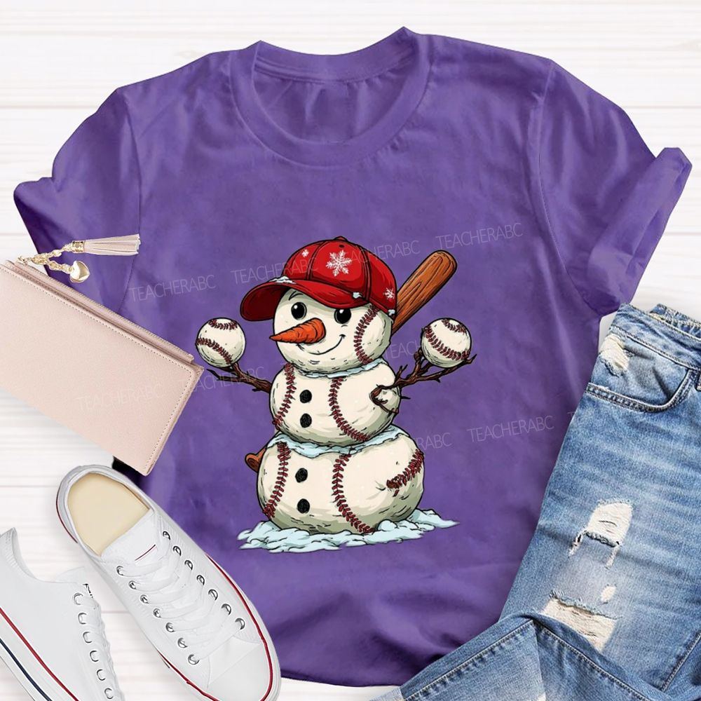Snowman PE Teacher T-shirt