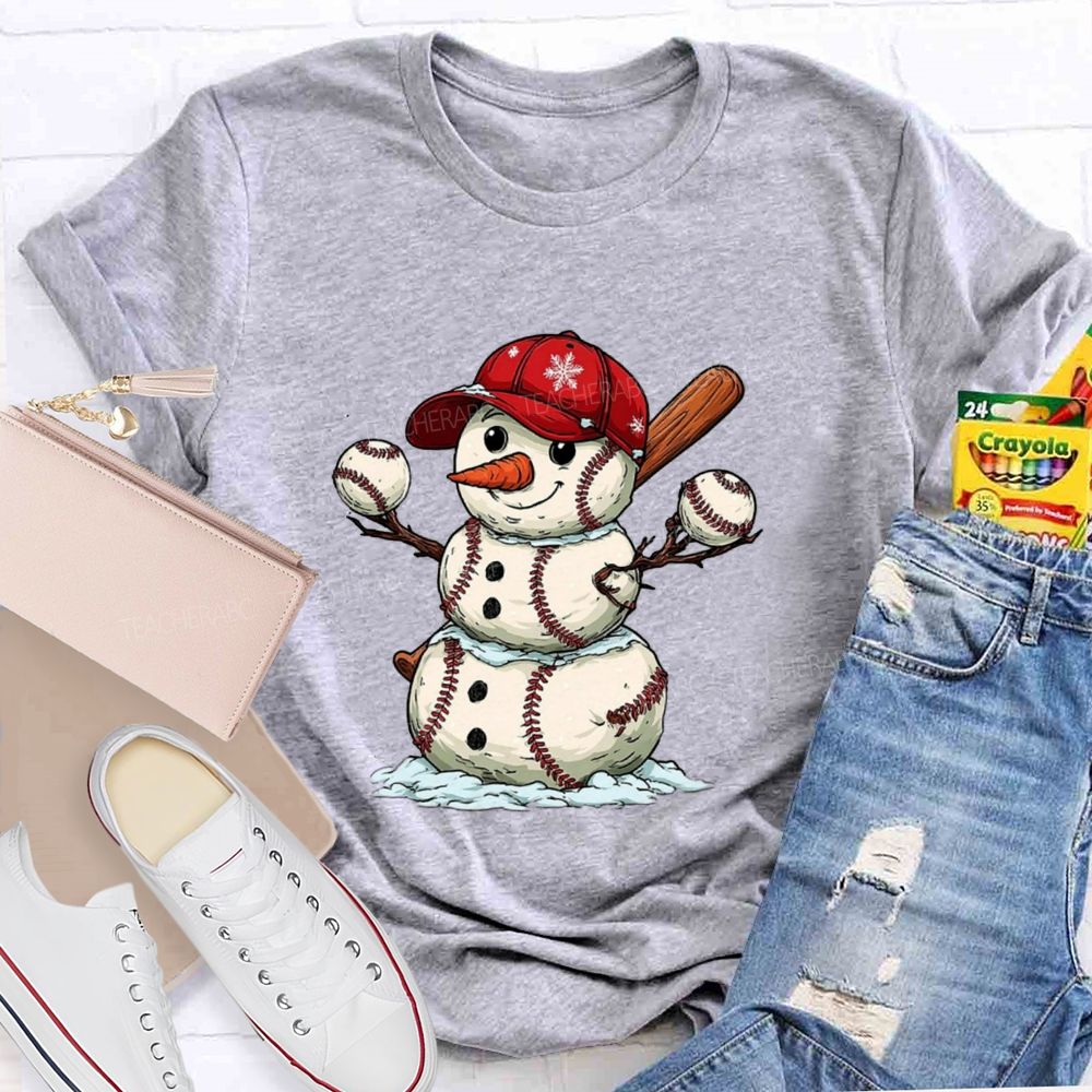 Snowman PE Teacher T-shirt