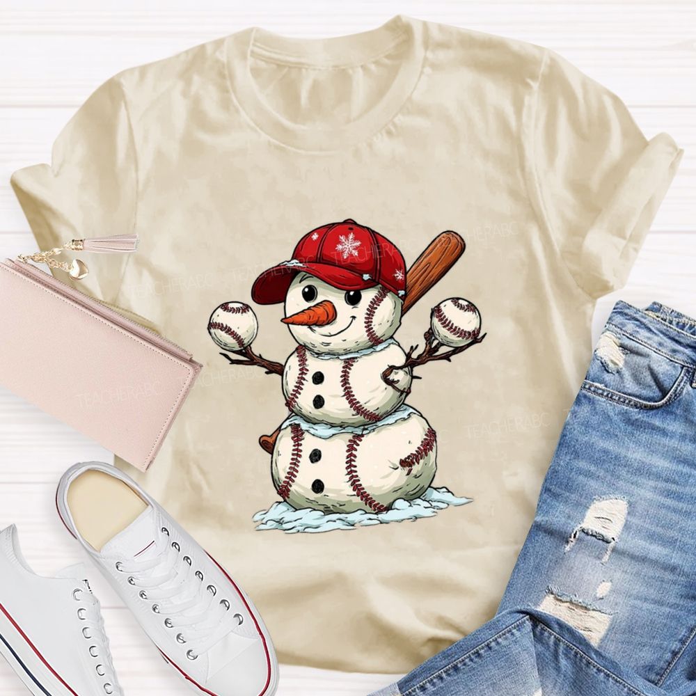 Snowman PE Teacher T-shirt