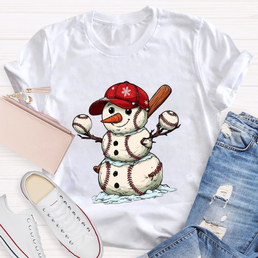 Snowman PE Teacher T-shirt