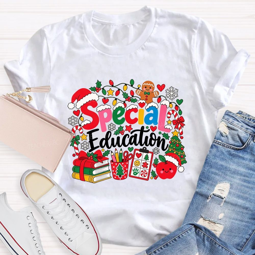 Special Education Christmas Vibe Teacher T-shirt