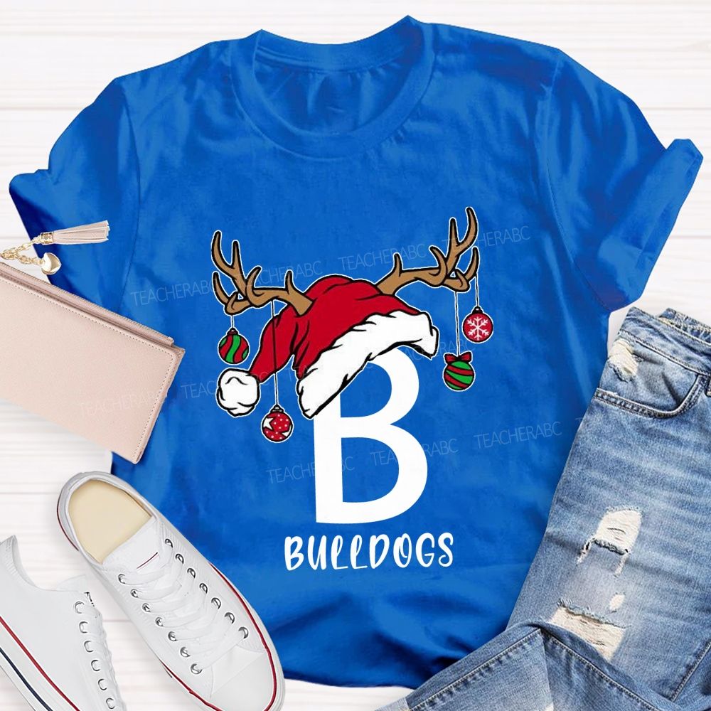 Personalized Name Christmas Light Teacher T-shirt