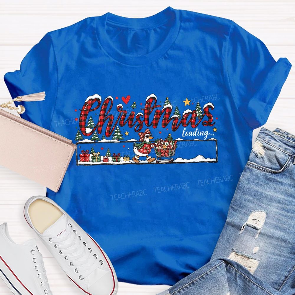 Christmas Loading Shopping Duck Winter Christmas Teacher T-shirt