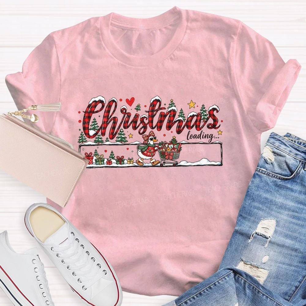 Christmas Loading Shopping Duck Winter Christmas Teacher T-shirt