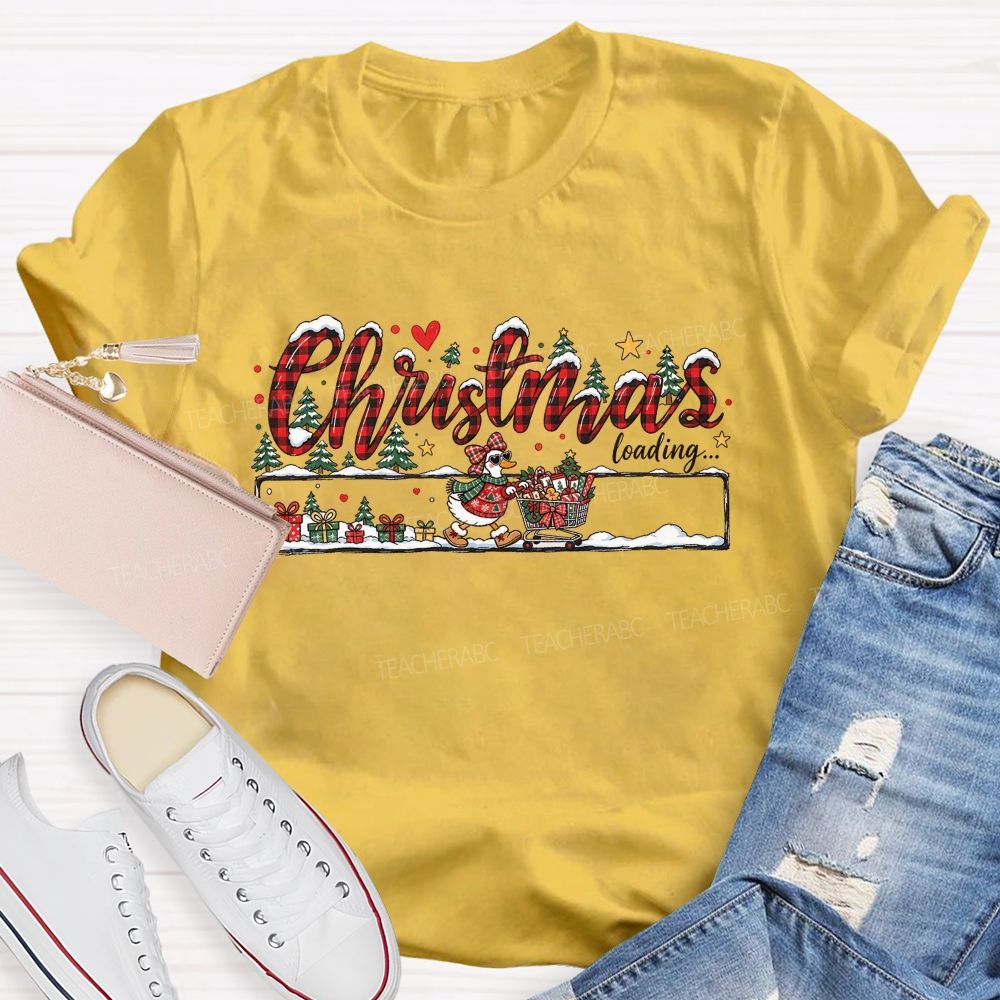 Christmas Loading Shopping Duck Winter Christmas Teacher T-shirt