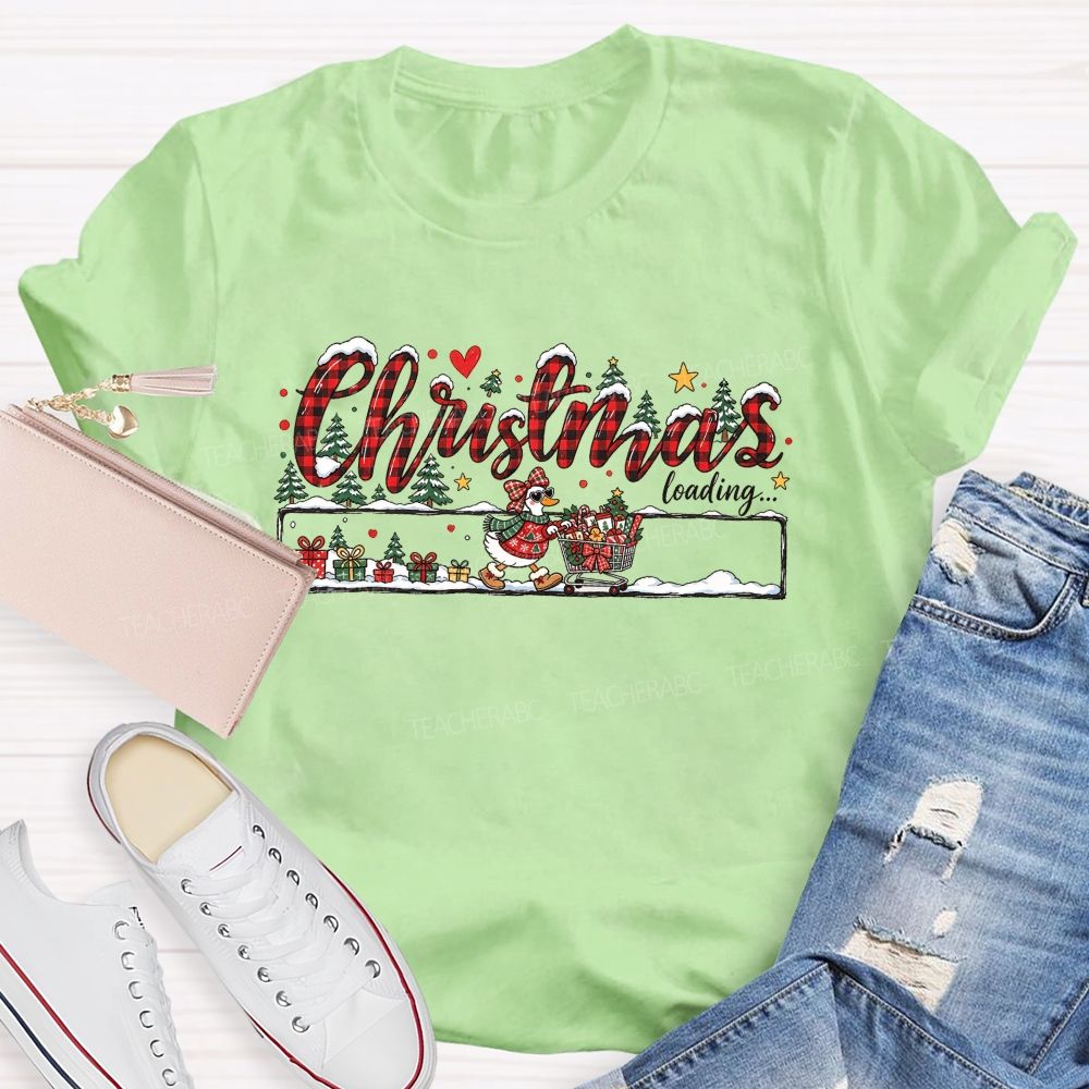 Christmas Loading Shopping Duck Winter Christmas Teacher T-shirt