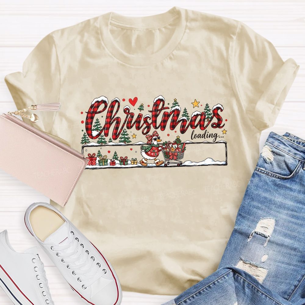 Christmas Loading Shopping Duck Winter Christmas Teacher T-shirt