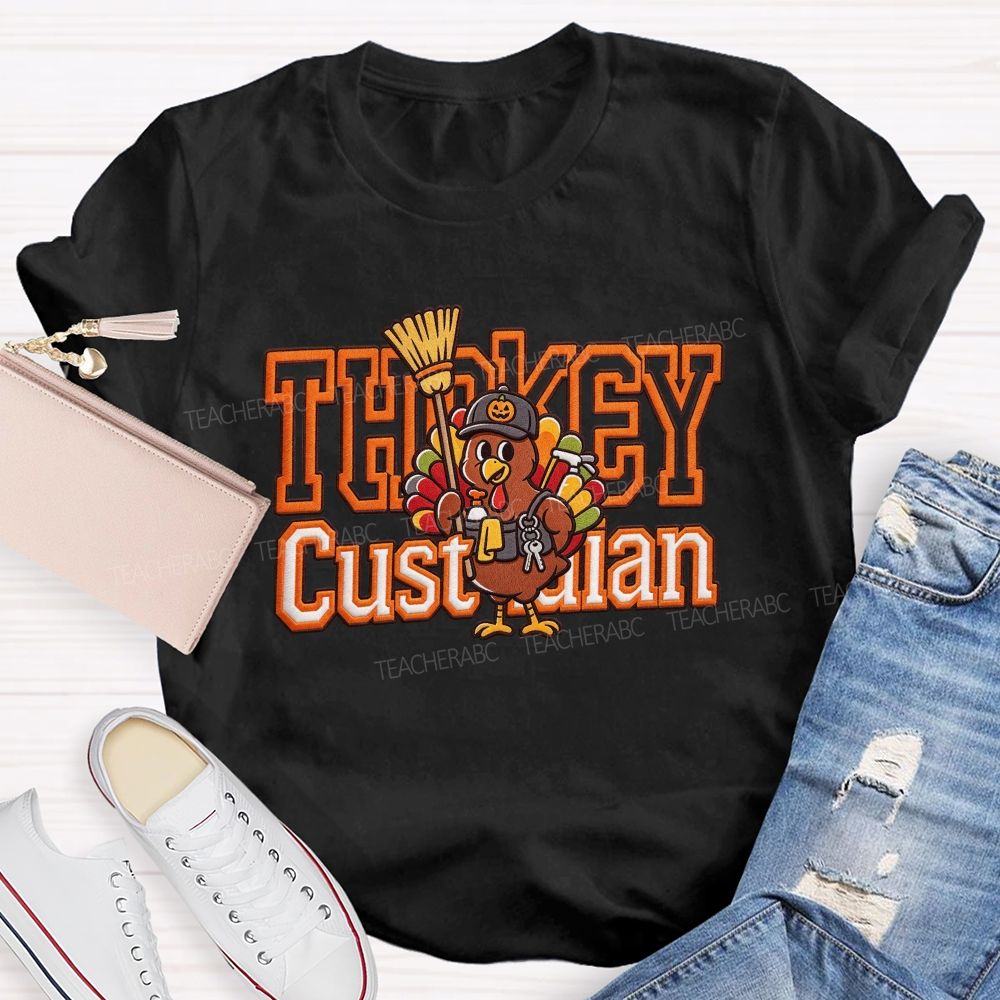 Turkey Custodian Thanksgiving T-shirt