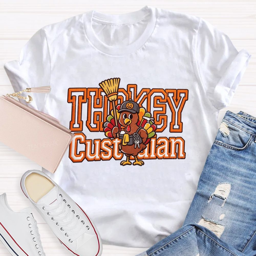 Turkey Custodian Thanksgiving T-shirt