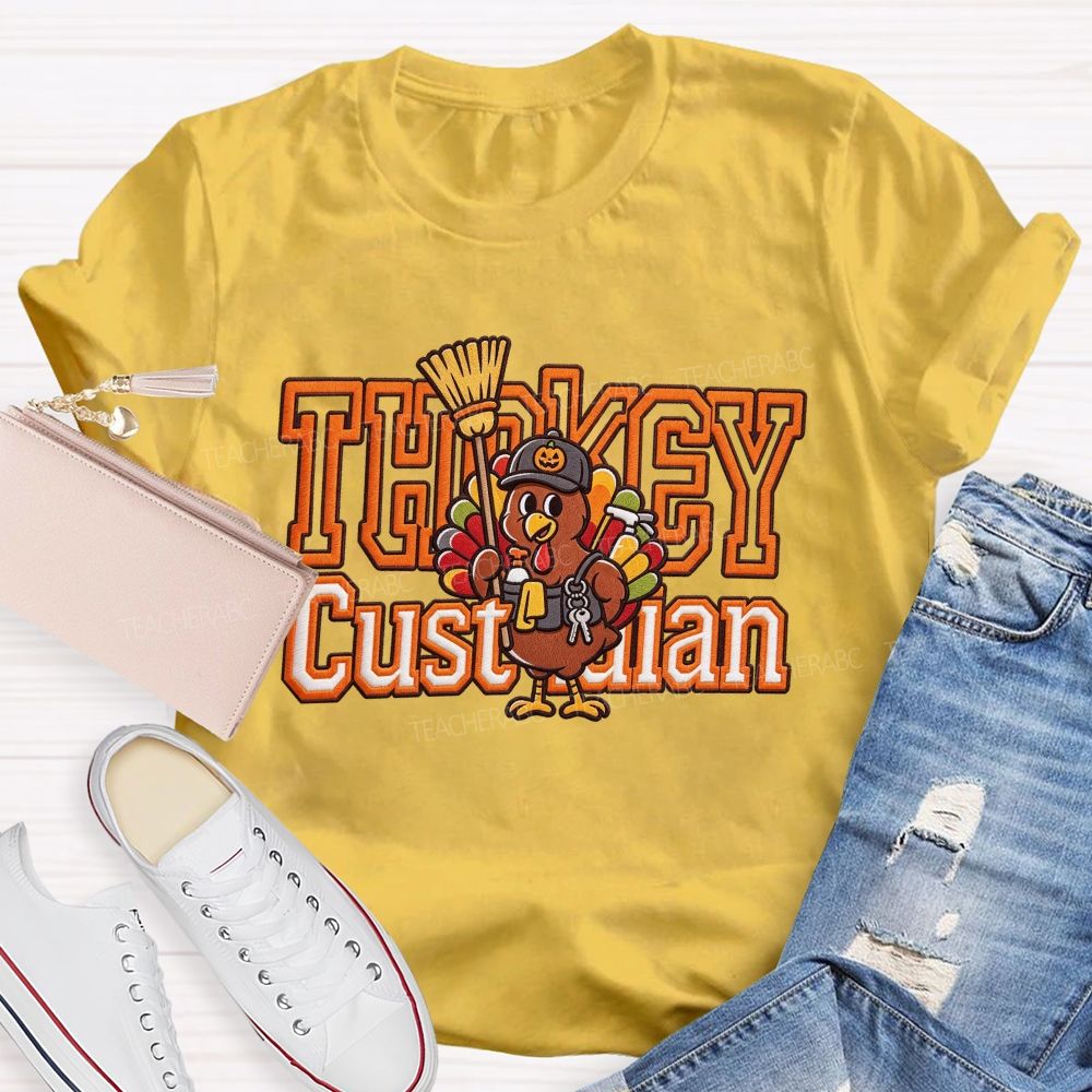 Turkey Custodian Thanksgiving T-shirt