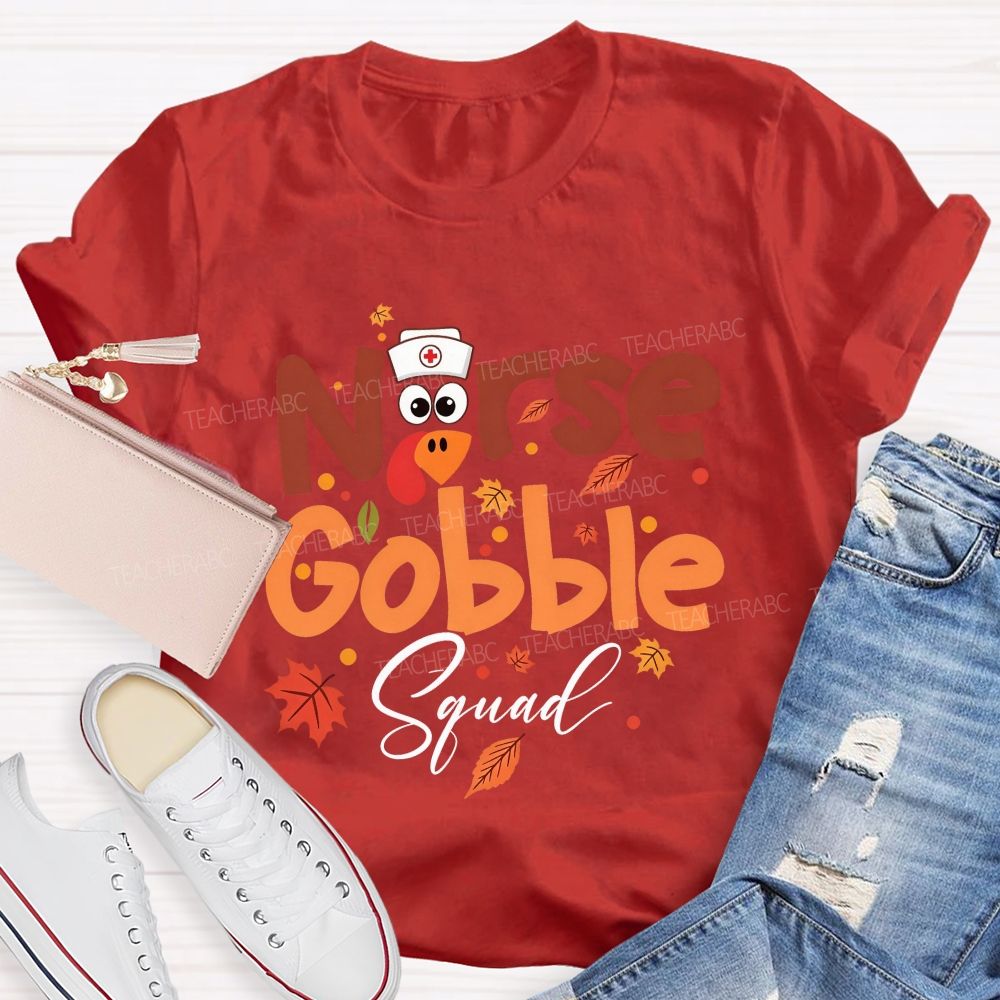 Nurse Gobble Squad Thanksgiving T-shirt