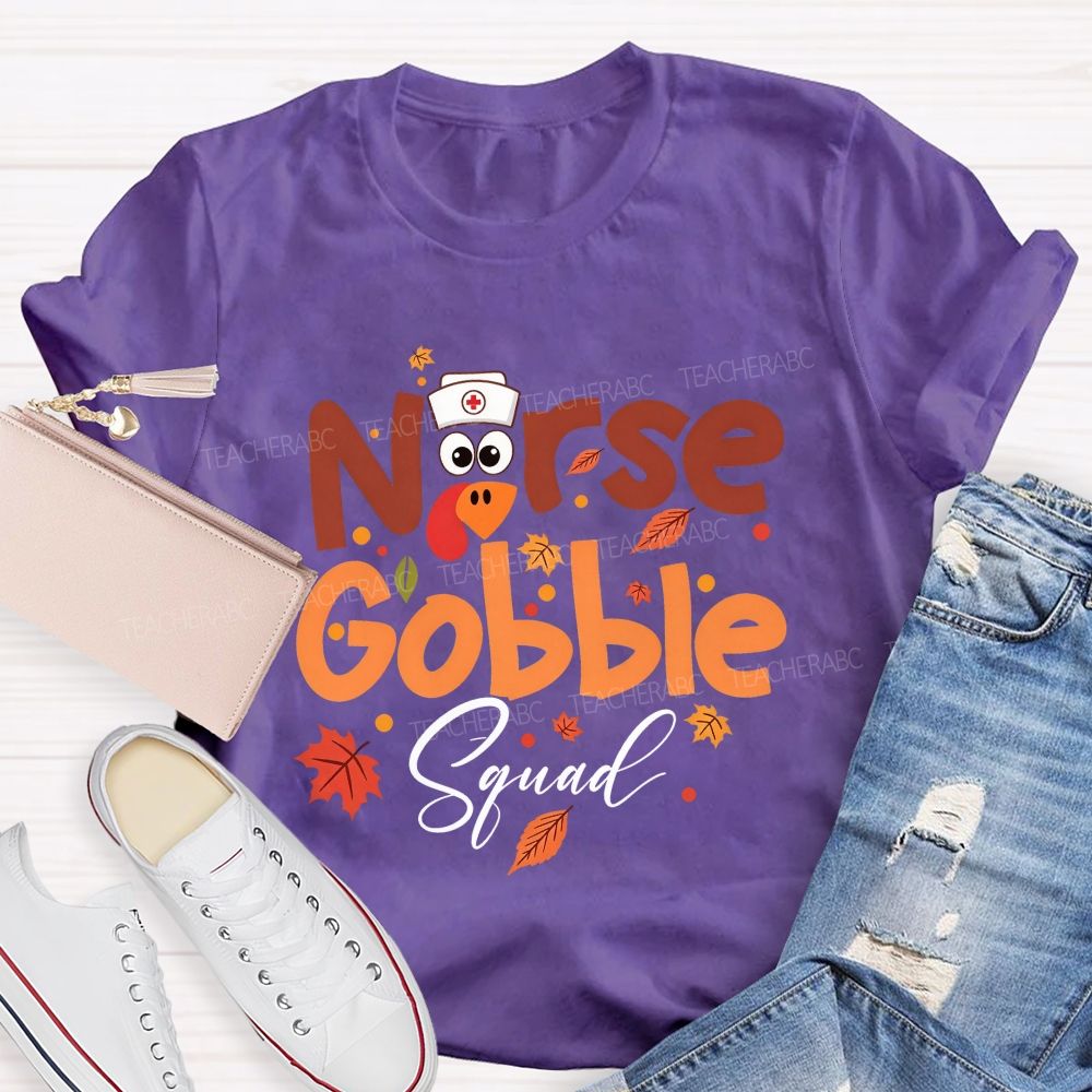 Nurse Gobble Squad Thanksgiving T-shirt