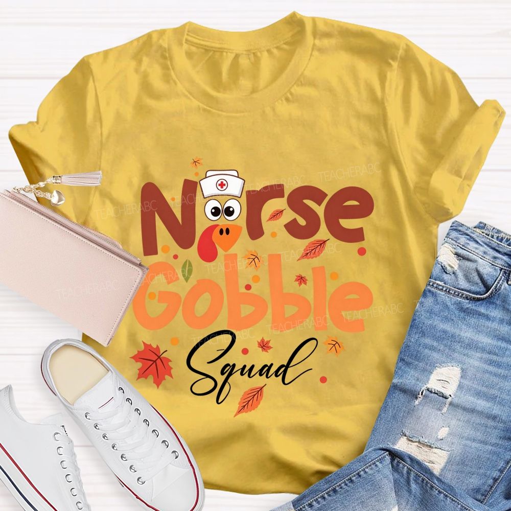 Nurse Gobble Squad Thanksgiving T-shirt
