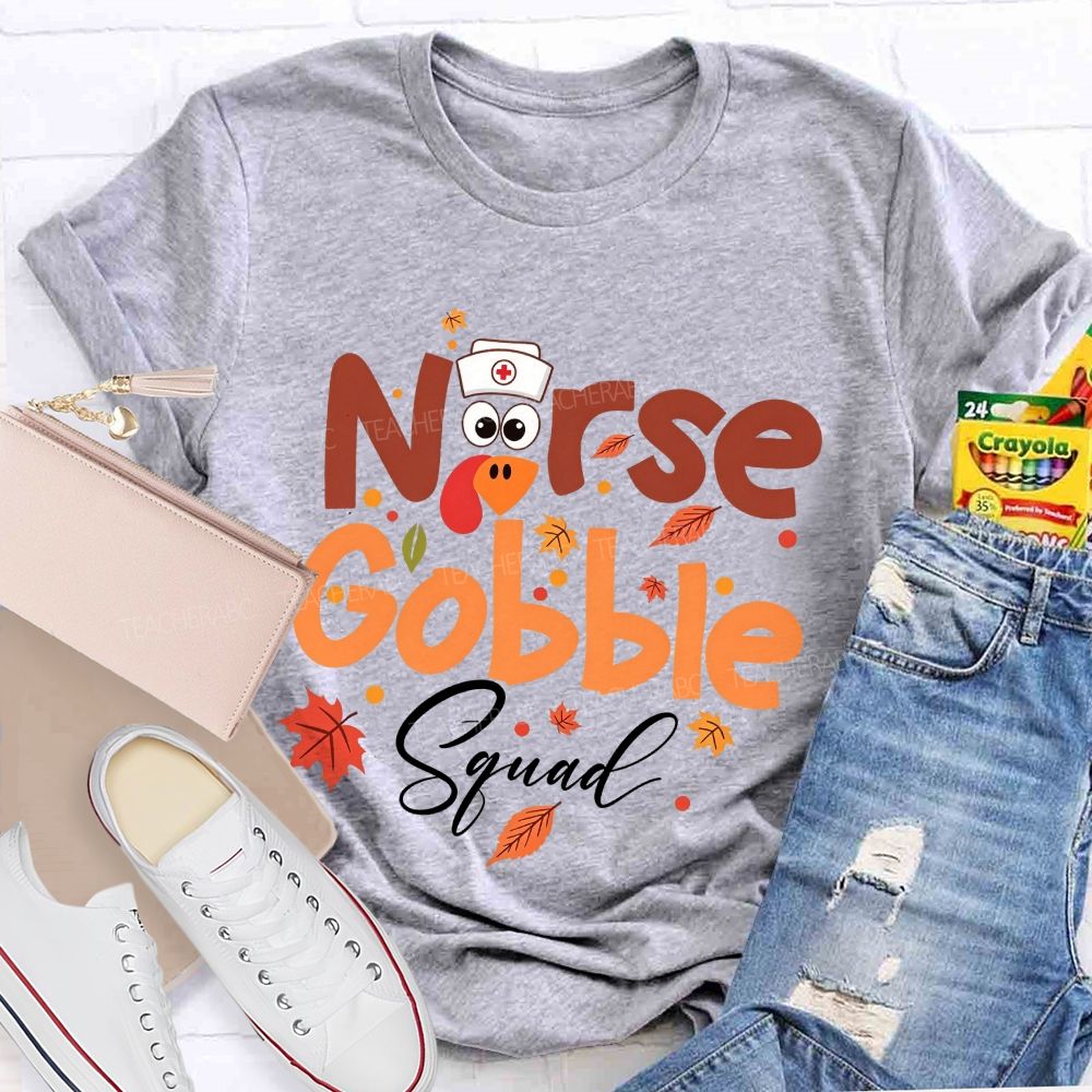 Nurse Gobble Squad Thanksgiving T-shirt