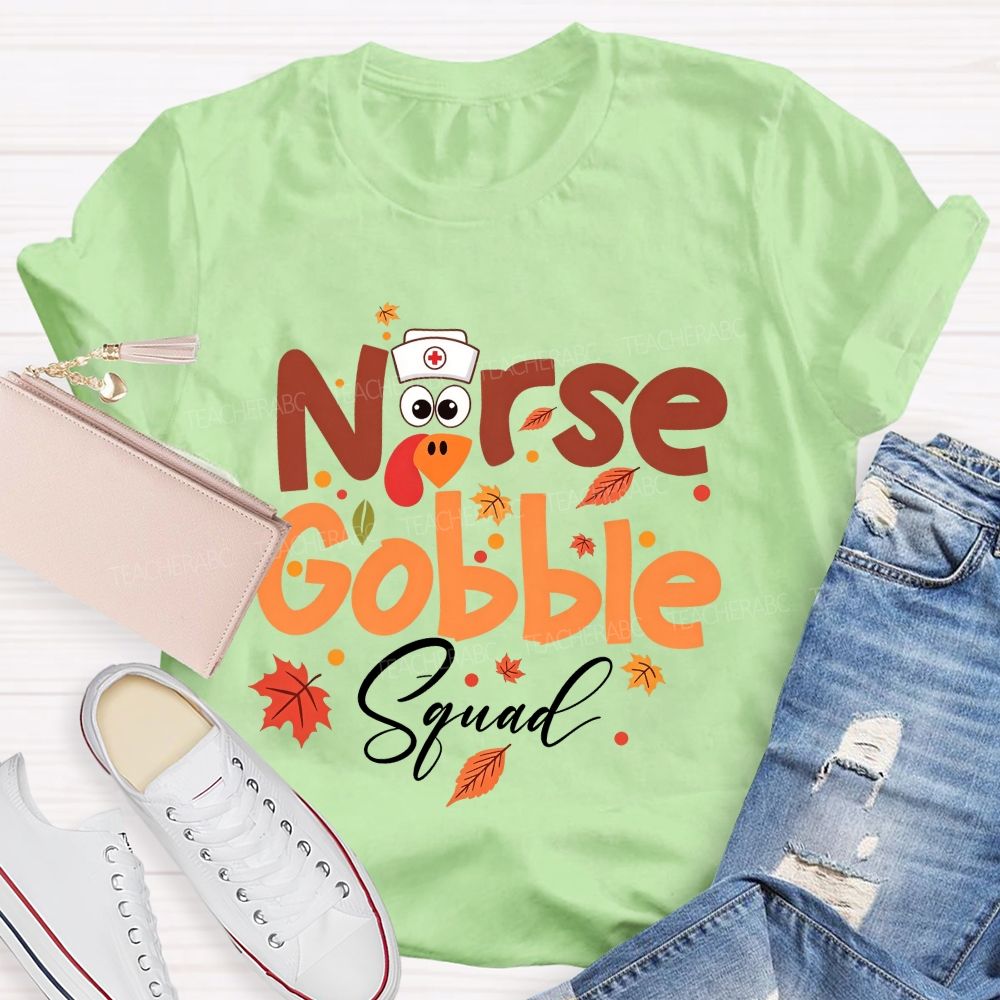 Nurse Gobble Squad Thanksgiving T-shirt