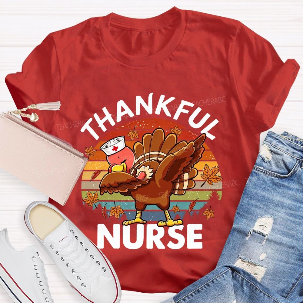 Thankful Nurse Thanksgiving Fall Vibes T-shirt