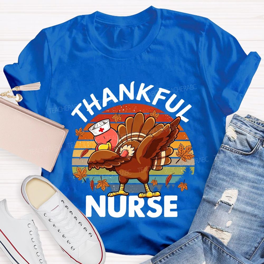 Thankful Nurse Thanksgiving Fall Vibes T-shirt