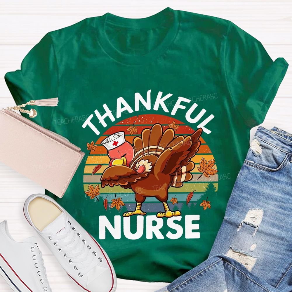 Thankful Nurse Thanksgiving Fall Vibes T-shirt