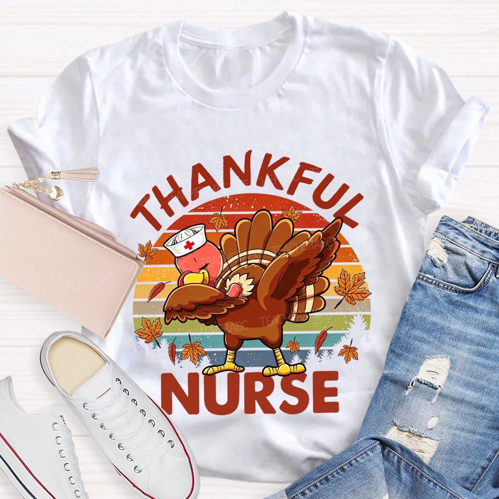 Thankful Nurse Thanksgiving Fall Vibes T-shirt