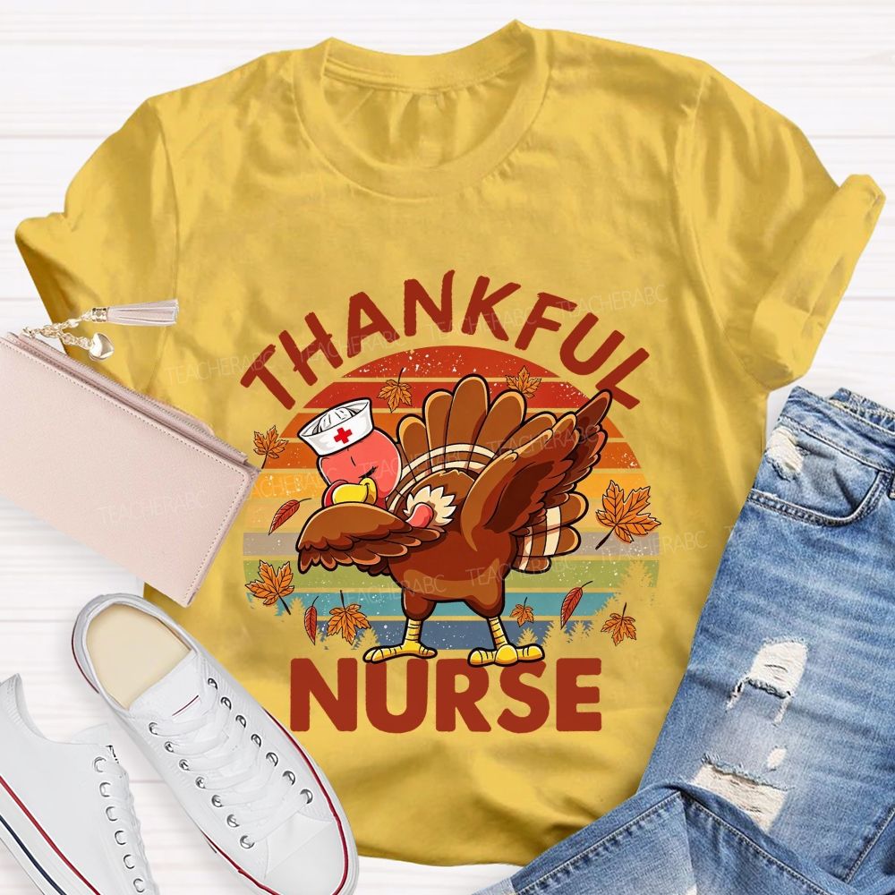 Thankful Nurse Thanksgiving Fall Vibes T-shirt