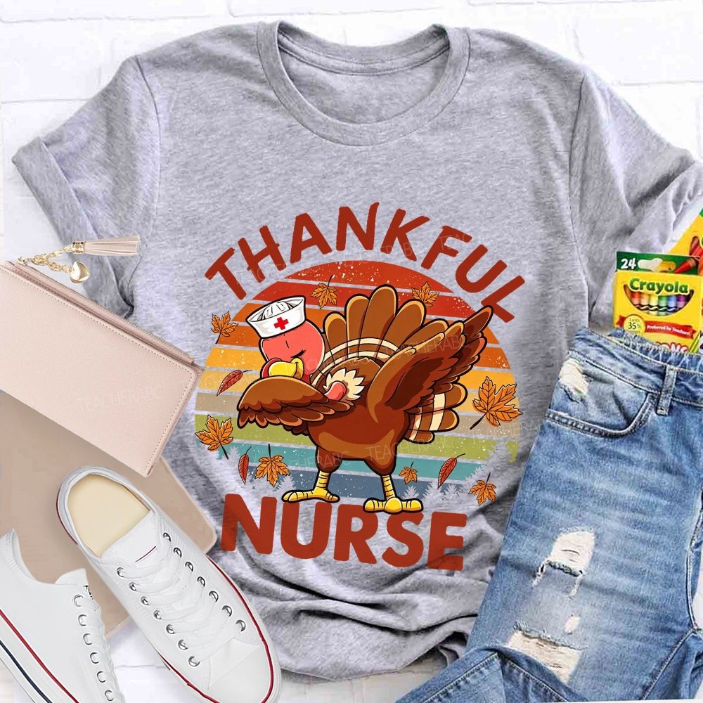 Thankful Nurse Thanksgiving Fall Vibes T-shirt