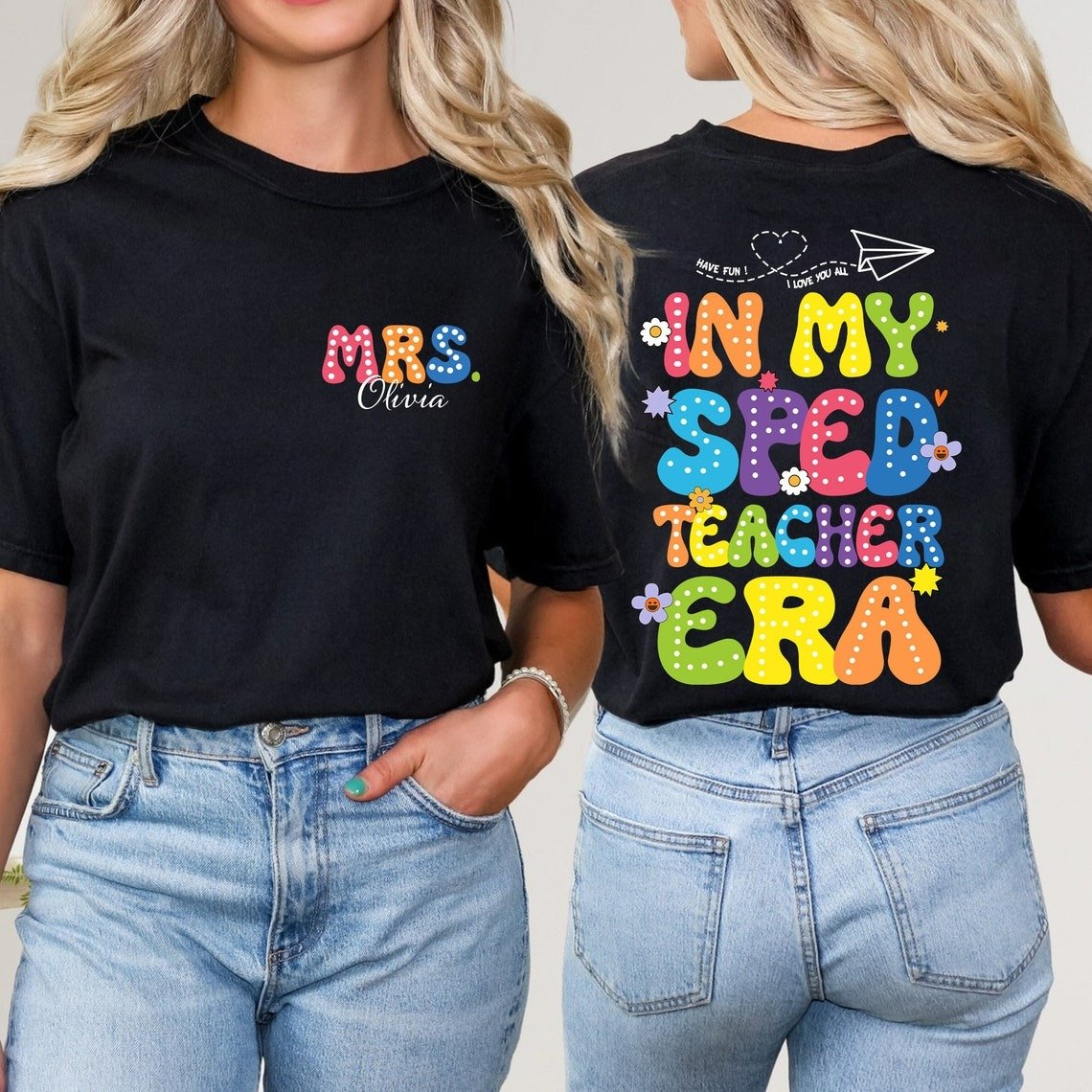 Personalized Name In My Sped Teacher Era Double-sided printing T-Shirt