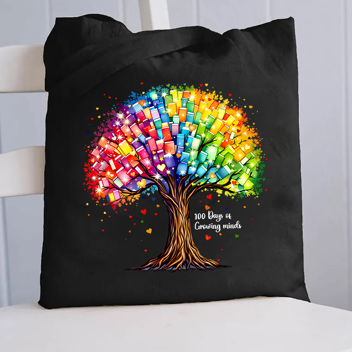 100 Days Of Growing Minds Canvas Tote Bag