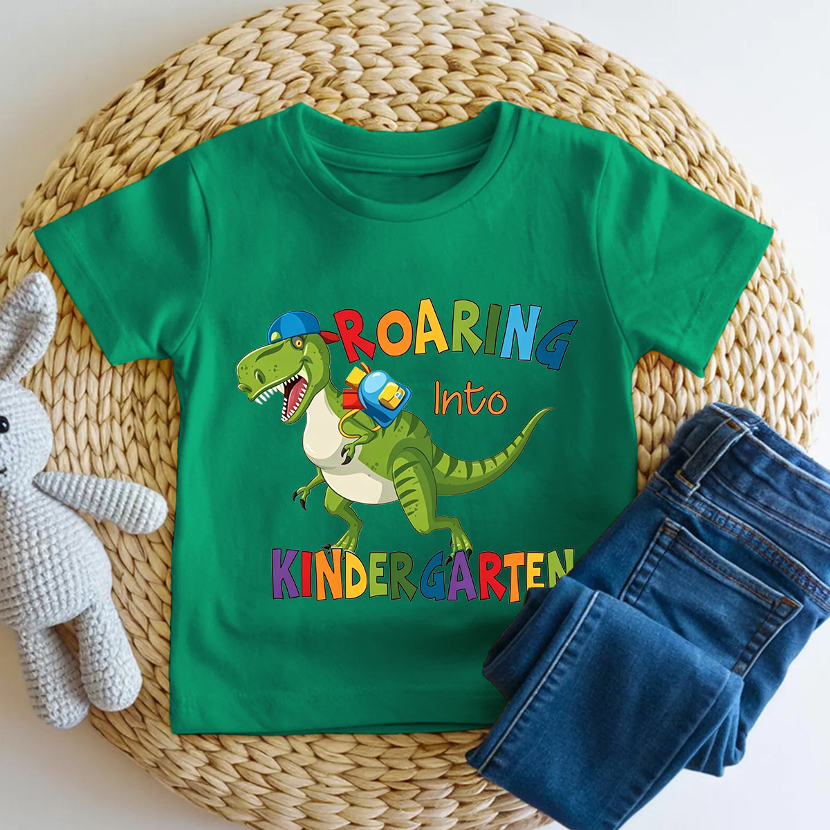 Personalized Grade Roaring Into Kindergarten Toddler T-shirts