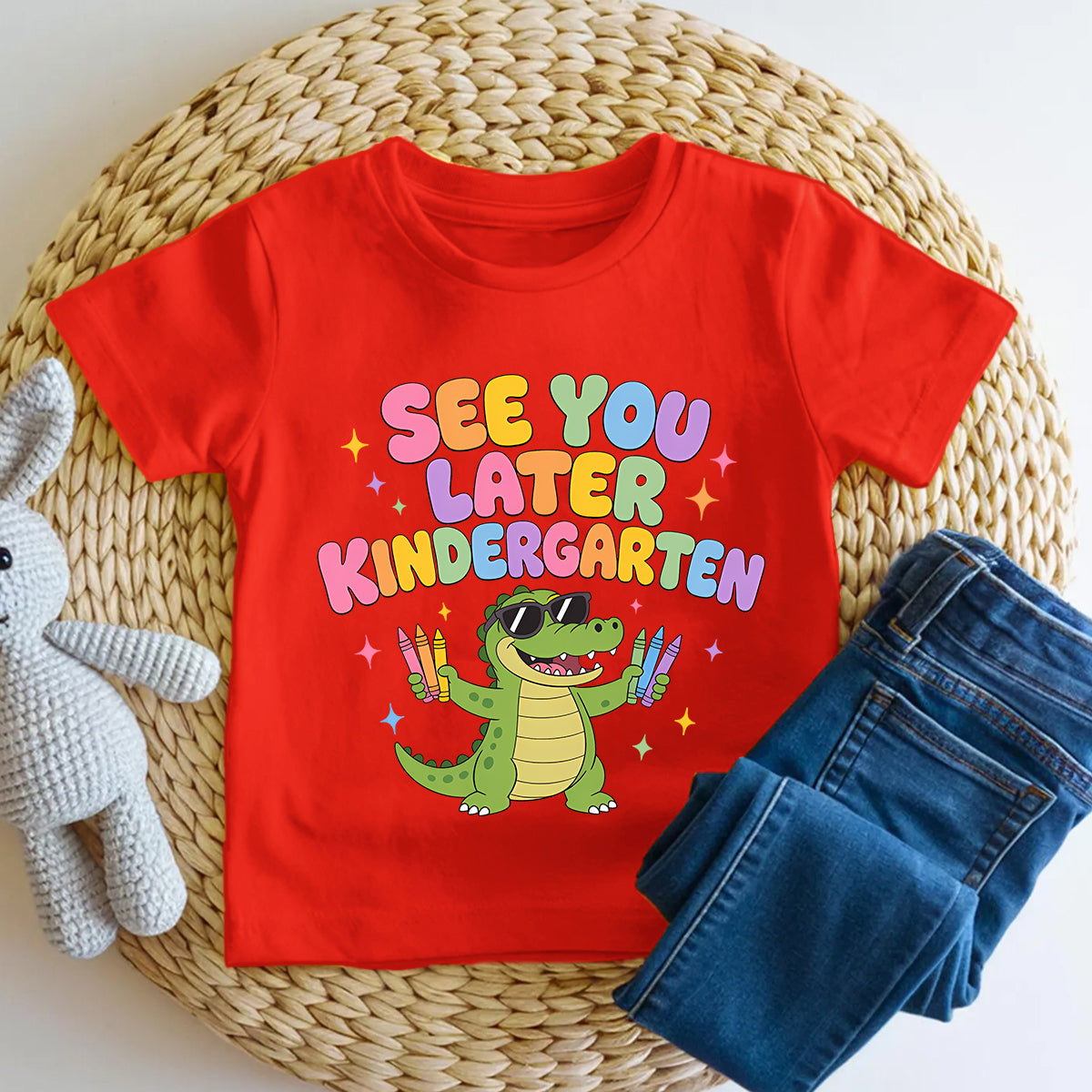 Personalized Grade See You Later Kindergarten And Cool Croc Toddler T-shirts