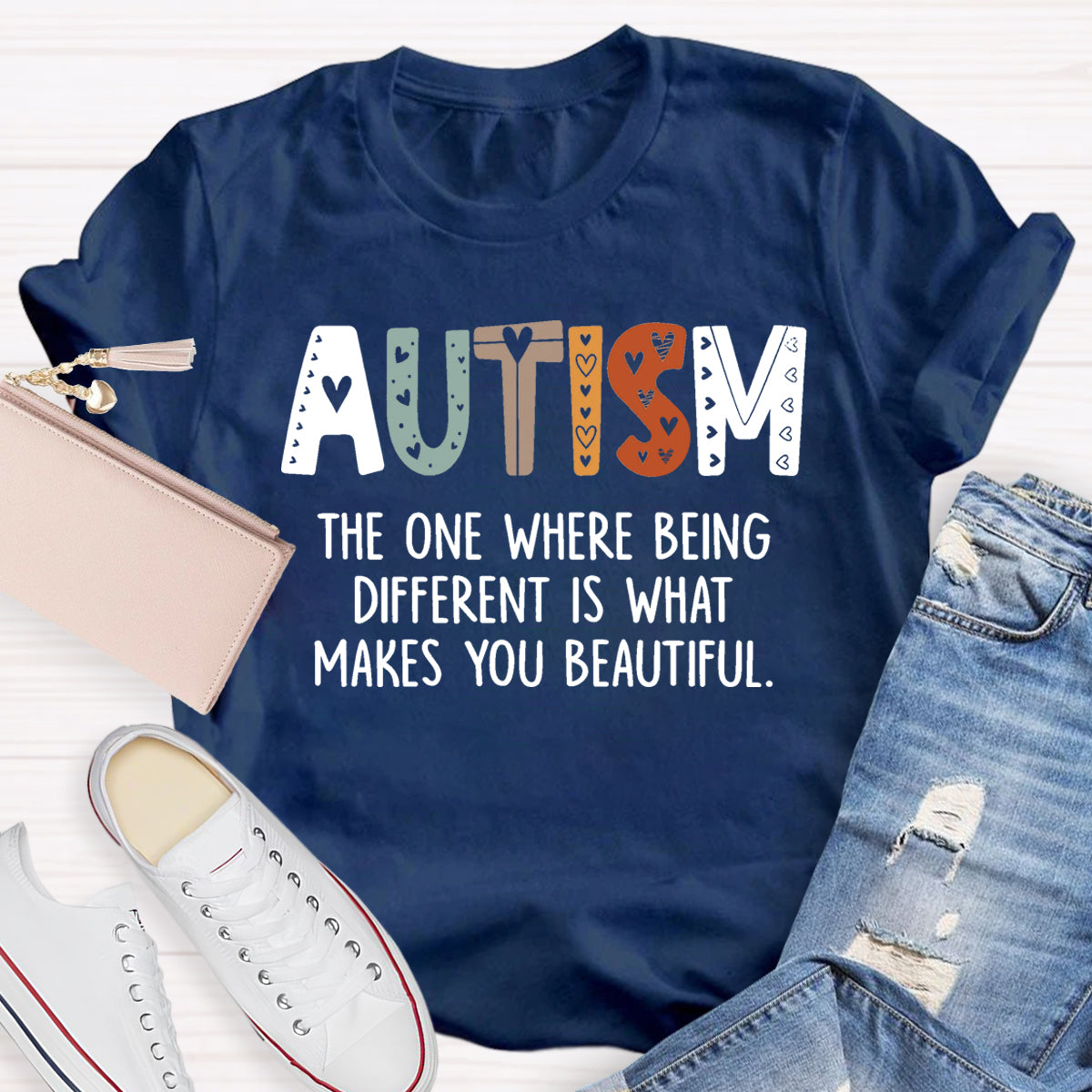 Autism The One Where Being Different Is What Make You Beautiful T-Shirt