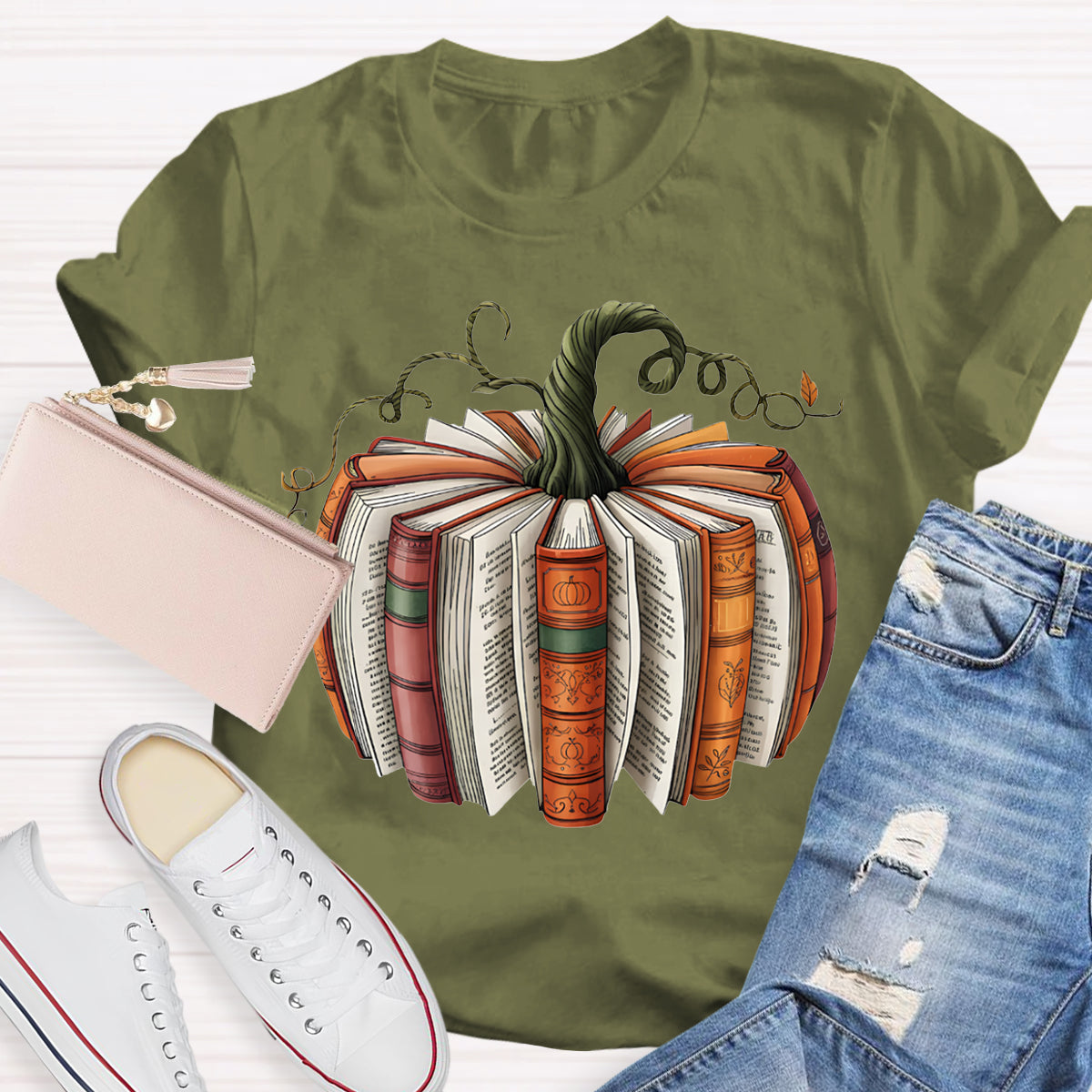 Pumpkin Books Halloween T-shirt