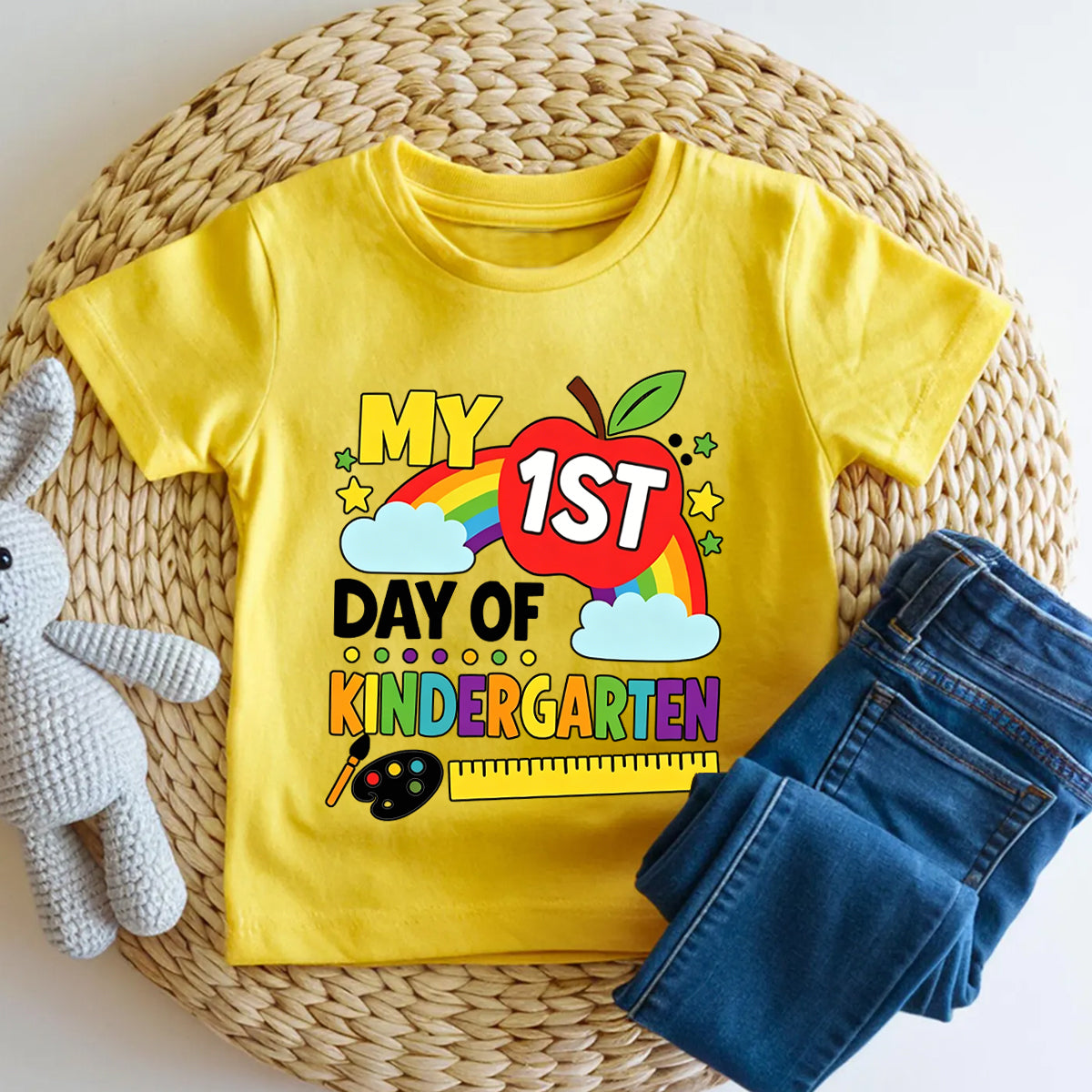 Personalized Grade My 1st Day Of Kindergarten Adventure Begins Toddler T-shirts